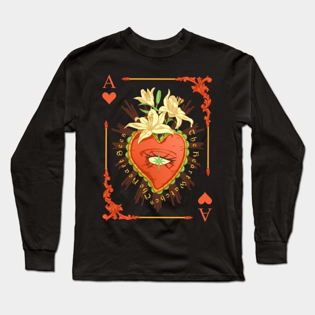 Aced Heart Long Sleeve T-Shirt by Nonakomari